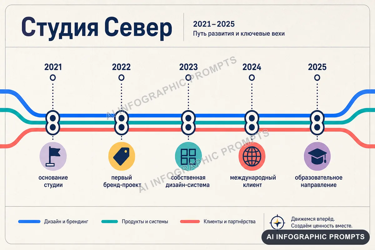 История компании в стиле метро